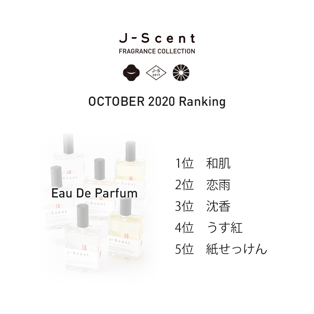 J-Scent（ジェイセント）』2020月10月人気ランキング - LUZ - 香り・香水のOEM。オリジナルの香り商品を小ロットで製作・製造。